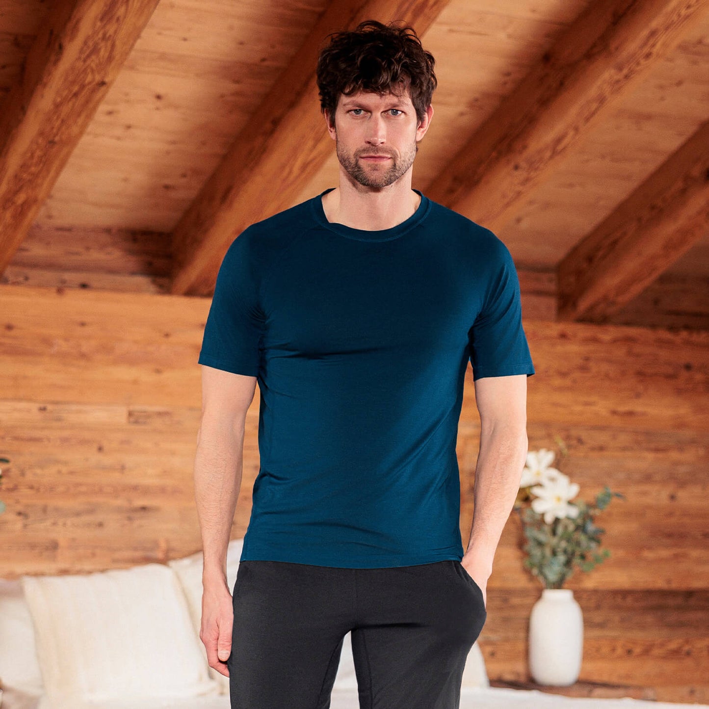 Deep Teal t-shirt heren