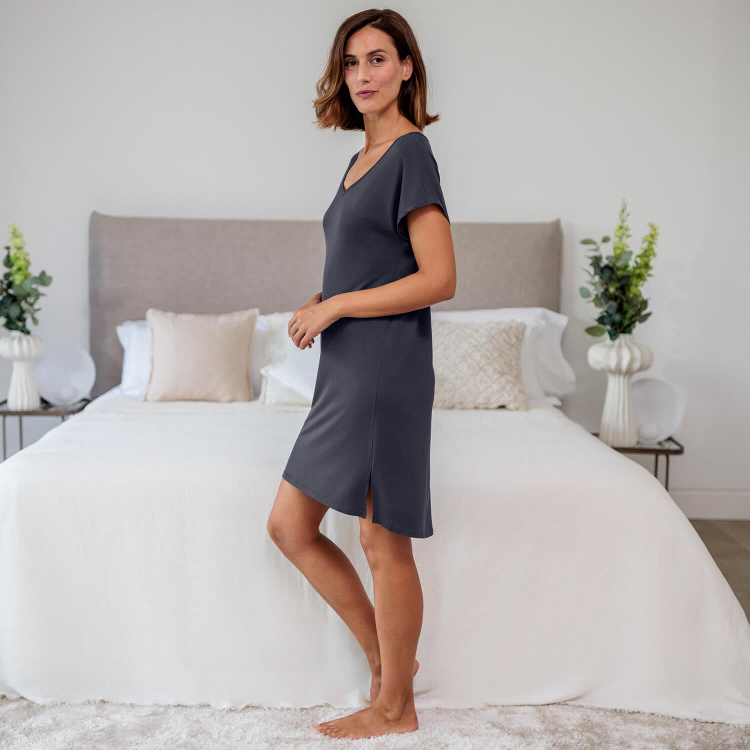 Cooling nightgown women || Cool grey