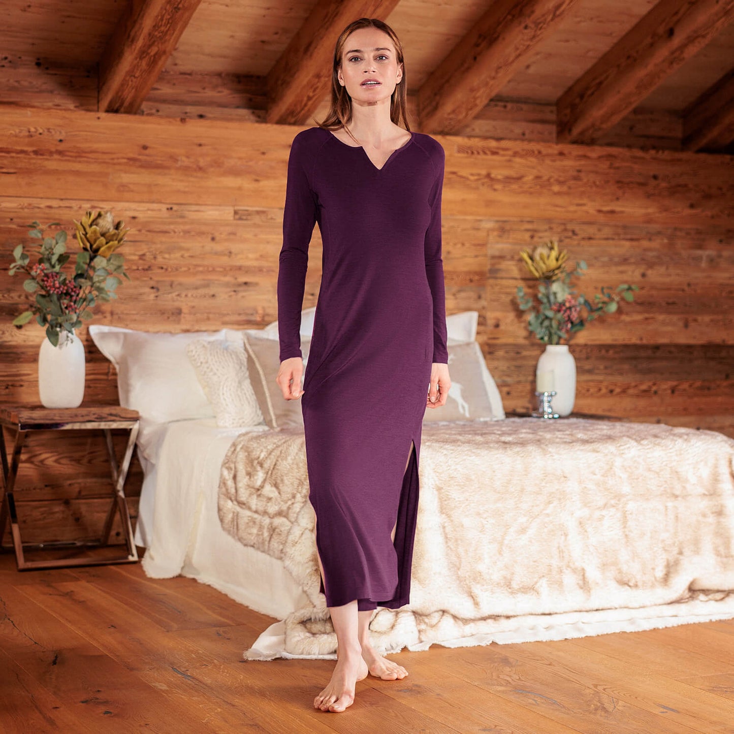 Merino Nightgown || VELVET BERRY