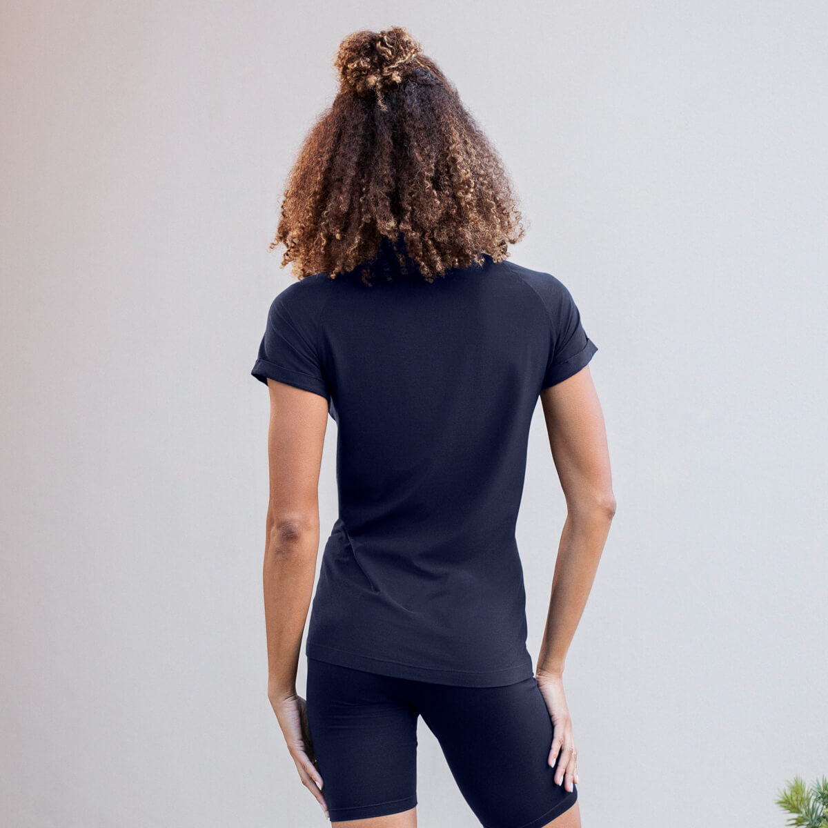 Muscle recovery  sleep t-shirt women || Navy