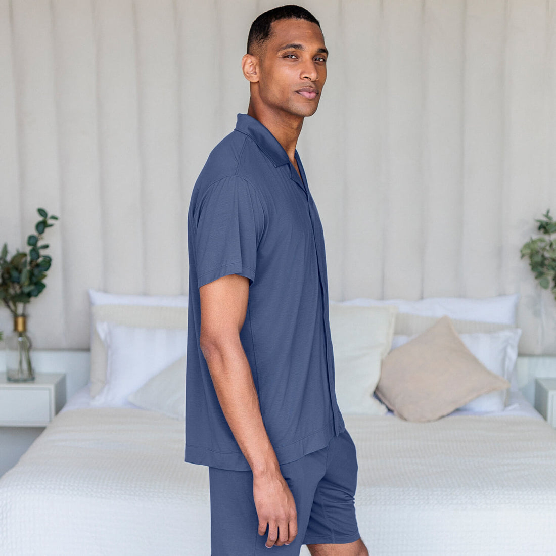 Classic pajama top men || Coastal blue