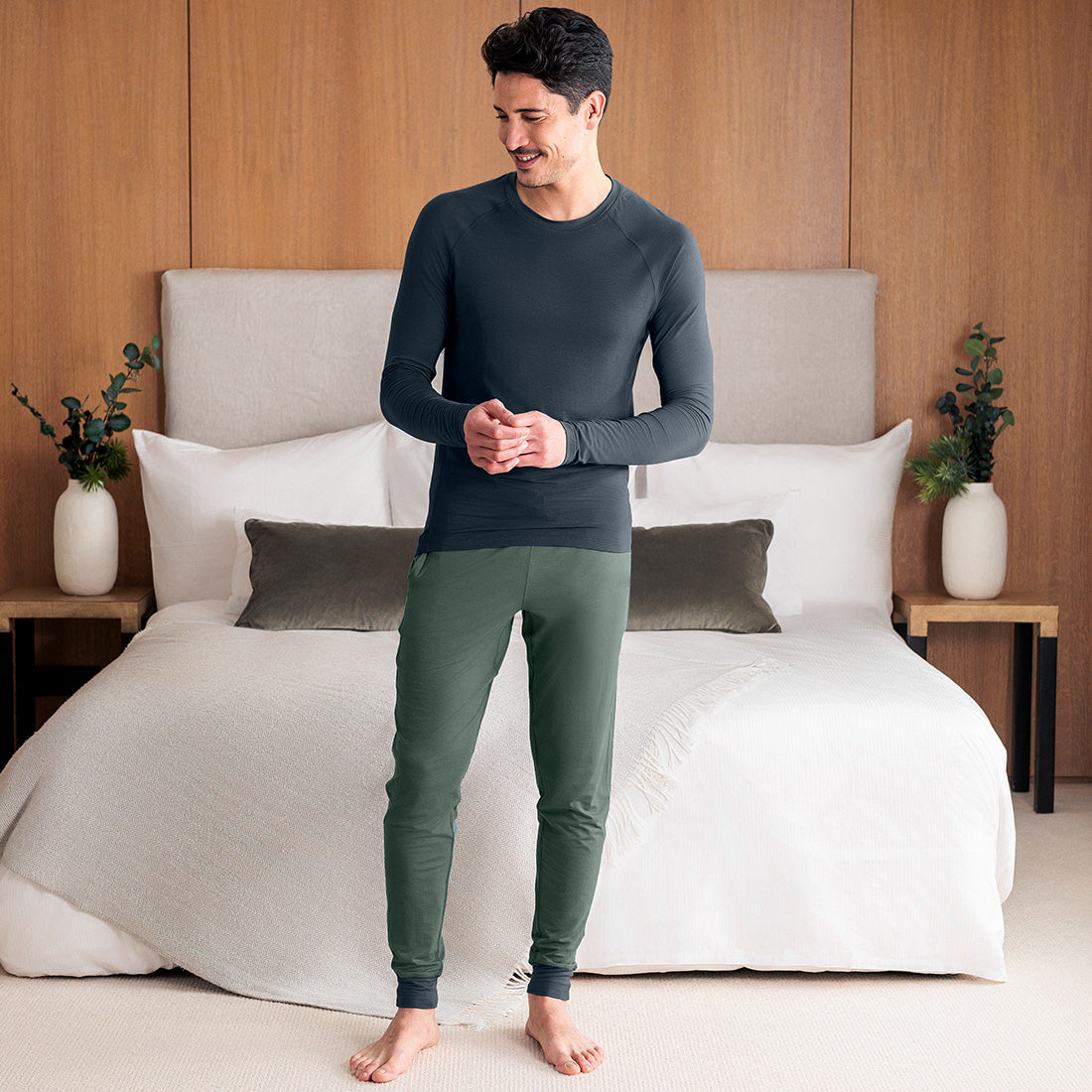 Pajama pants full || Balsam green