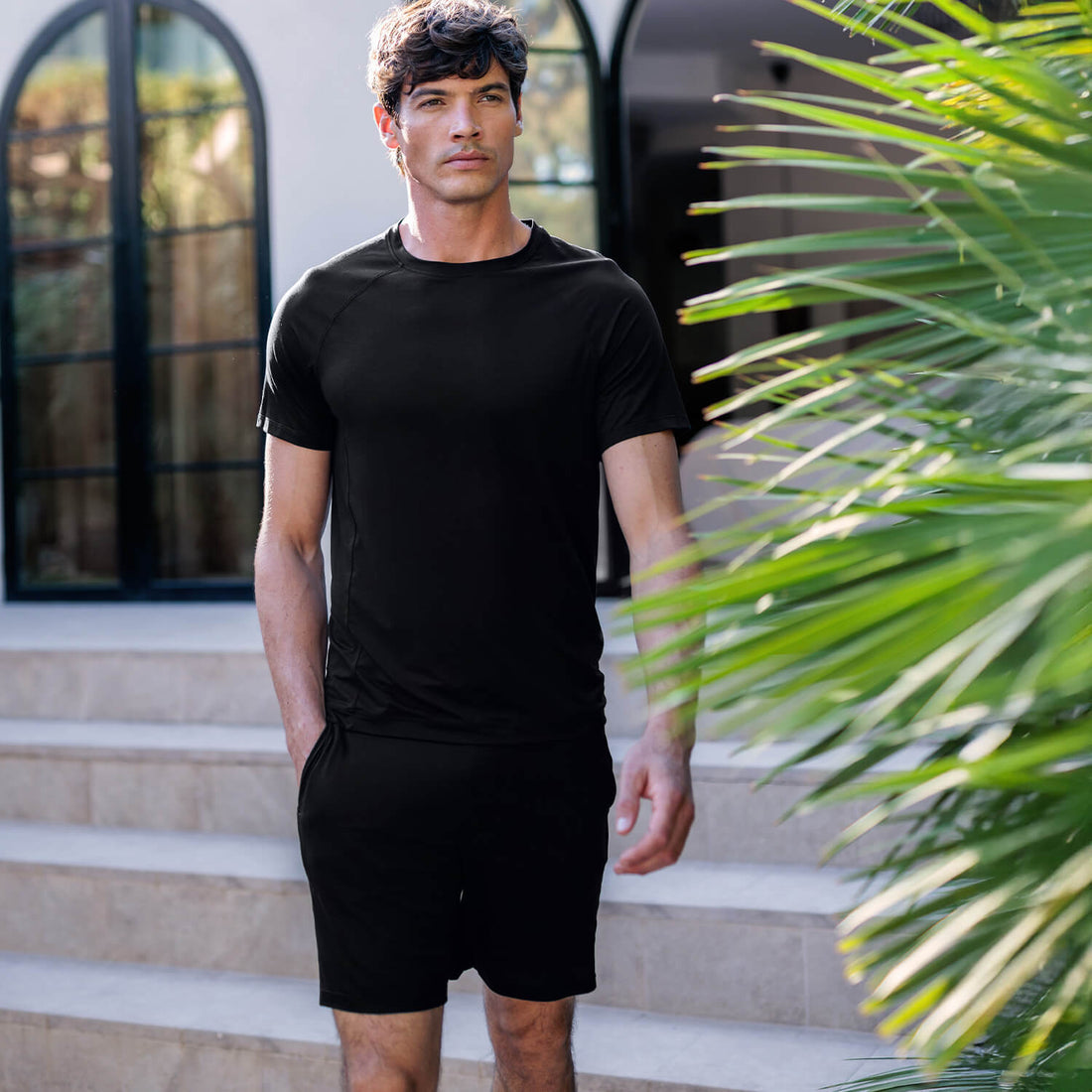 Summer sleep shorts men || Black