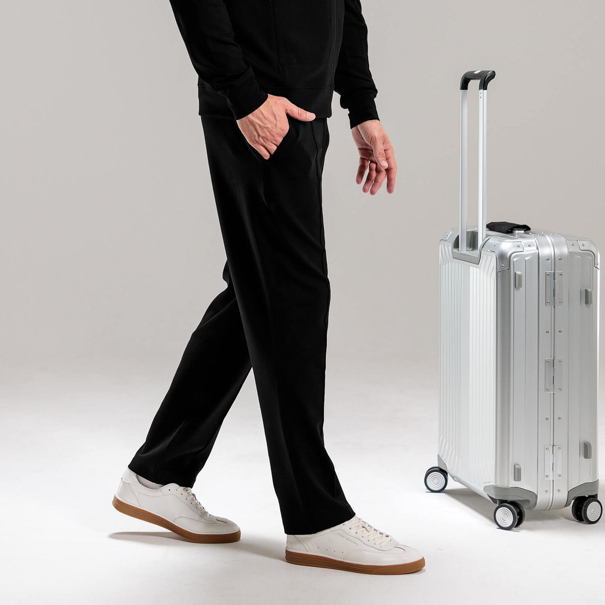Comfortable travel pants men || Black