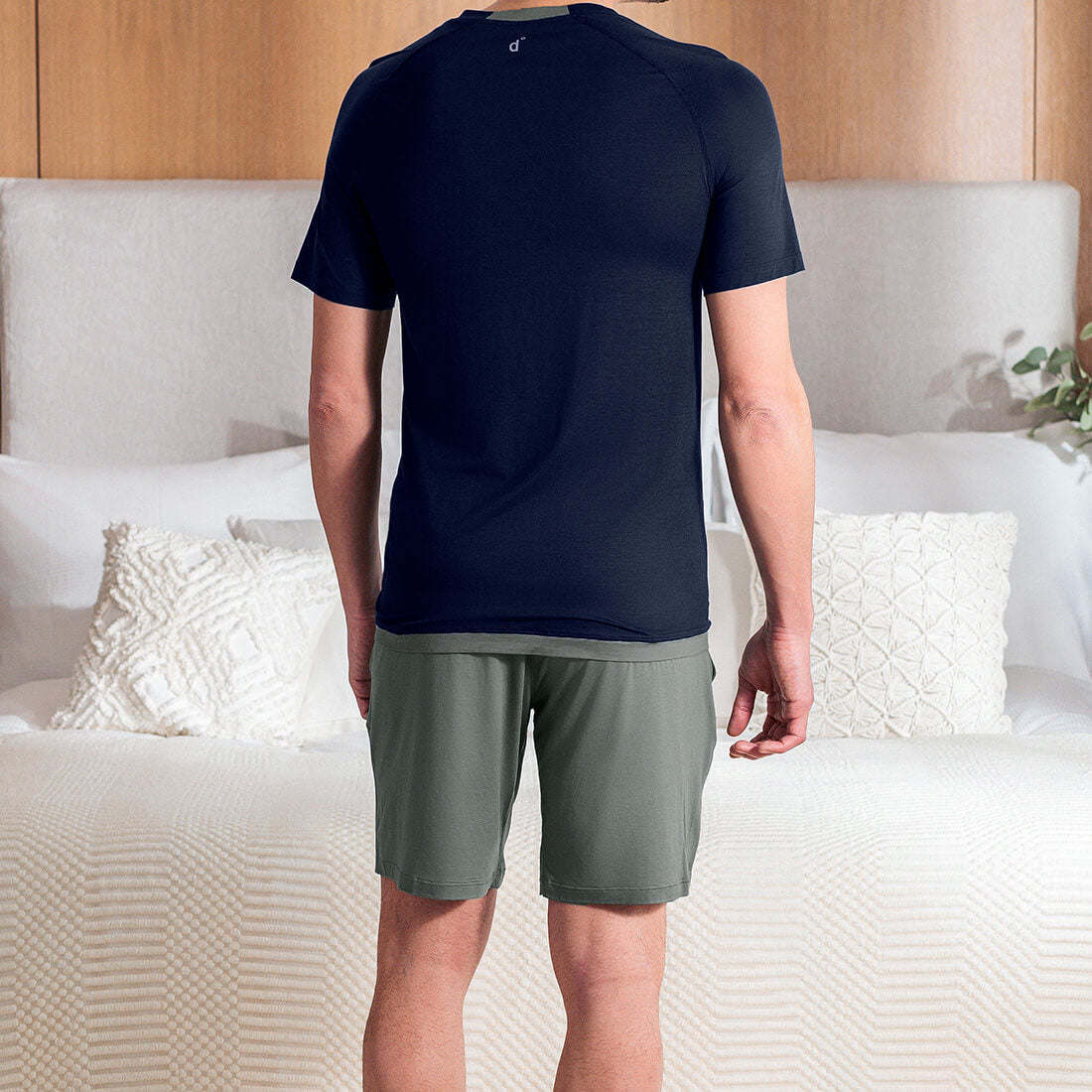 Cooling pajamas mens shorts || Sage