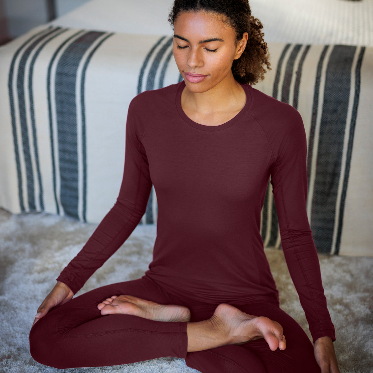 Recovery sleepwear for women || Burgundy