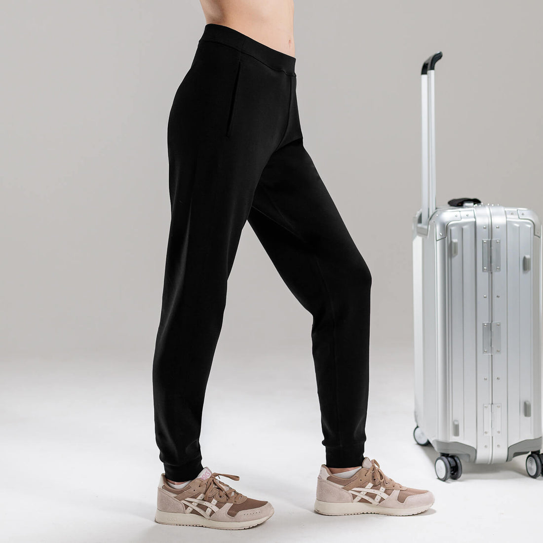 Travel pants women || Black