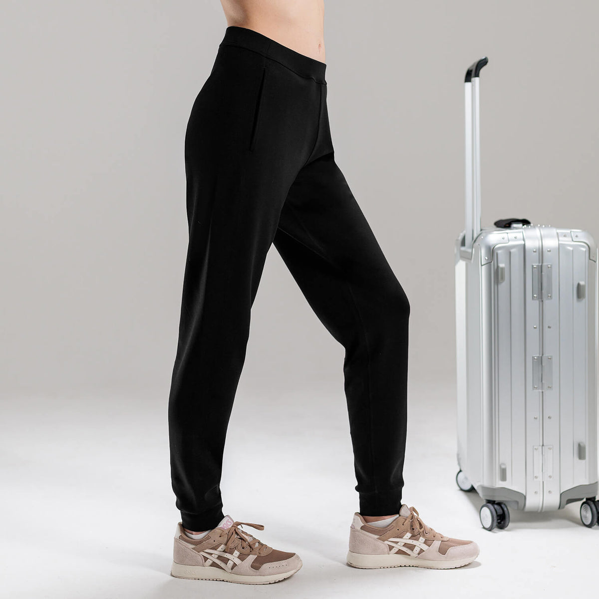 Travel pants women || Black