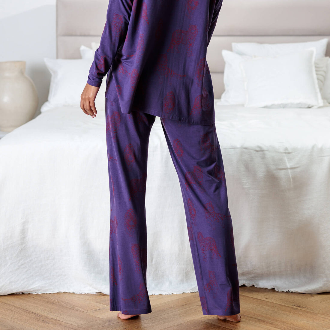 Wide leg sleep pants women || Ruby Tiger
