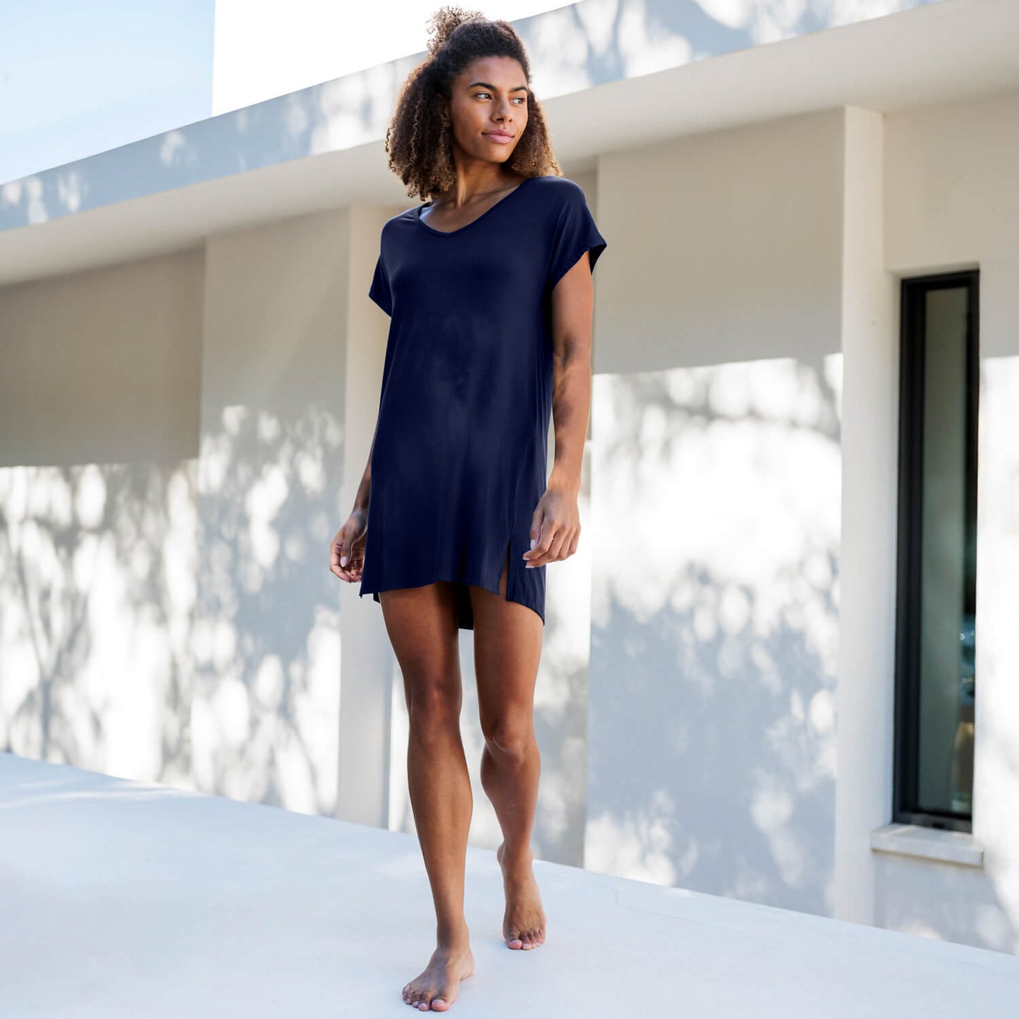 Cooling nightgown women || Navy blue