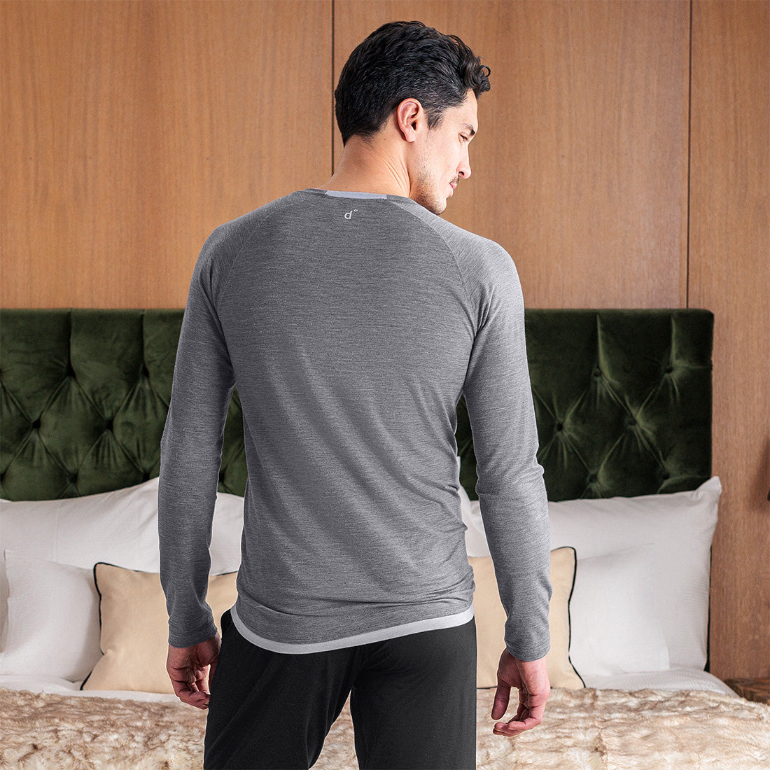 Thermal pajamas mens || Dark grey melange