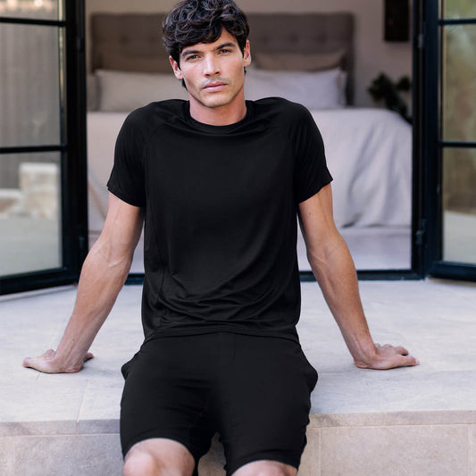 Summer sleep shorts men || Black