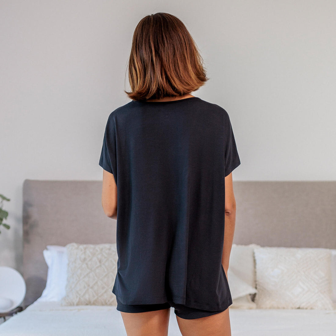Wide sleep t-shirt || Black