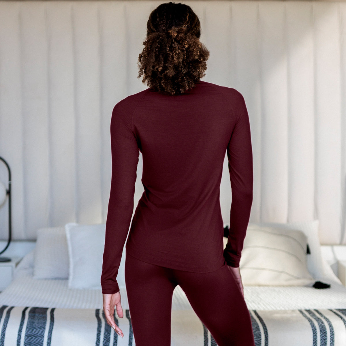 Functional sleepwear for women || Burgundy