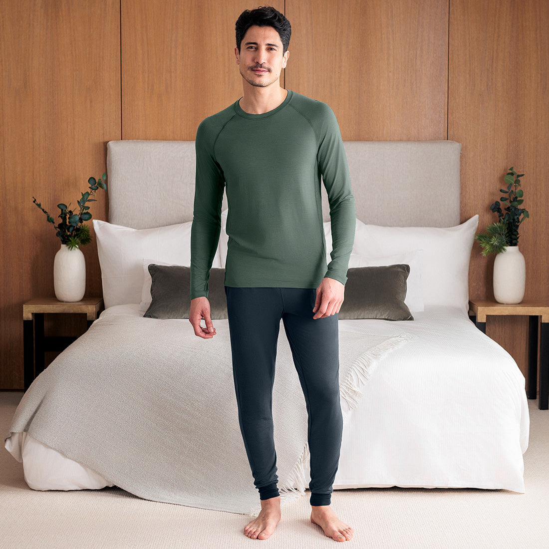 Balance lange mouwen shirt heren  Balsam green