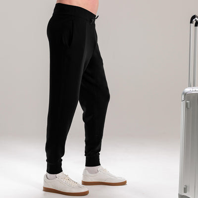 Comfortable travel pants men || Black