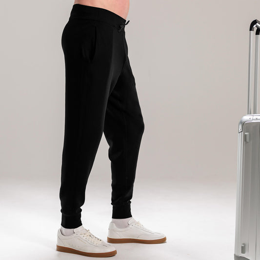 Comfortable travel pants men || Black