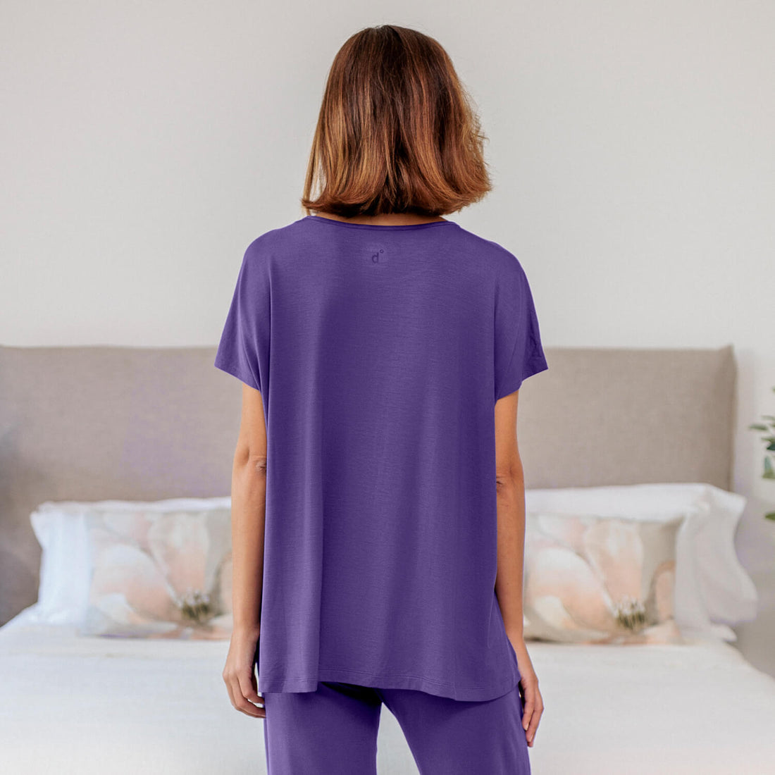 Wide sleep t-shirt || Deep purple