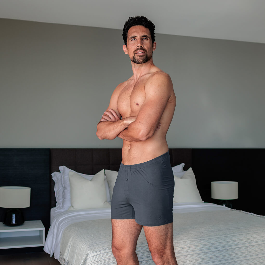 Breathable sleeping boxers for men