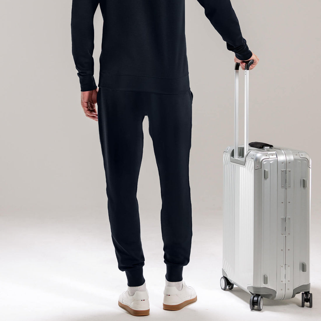 Comfortable travel pants men || Navy blue