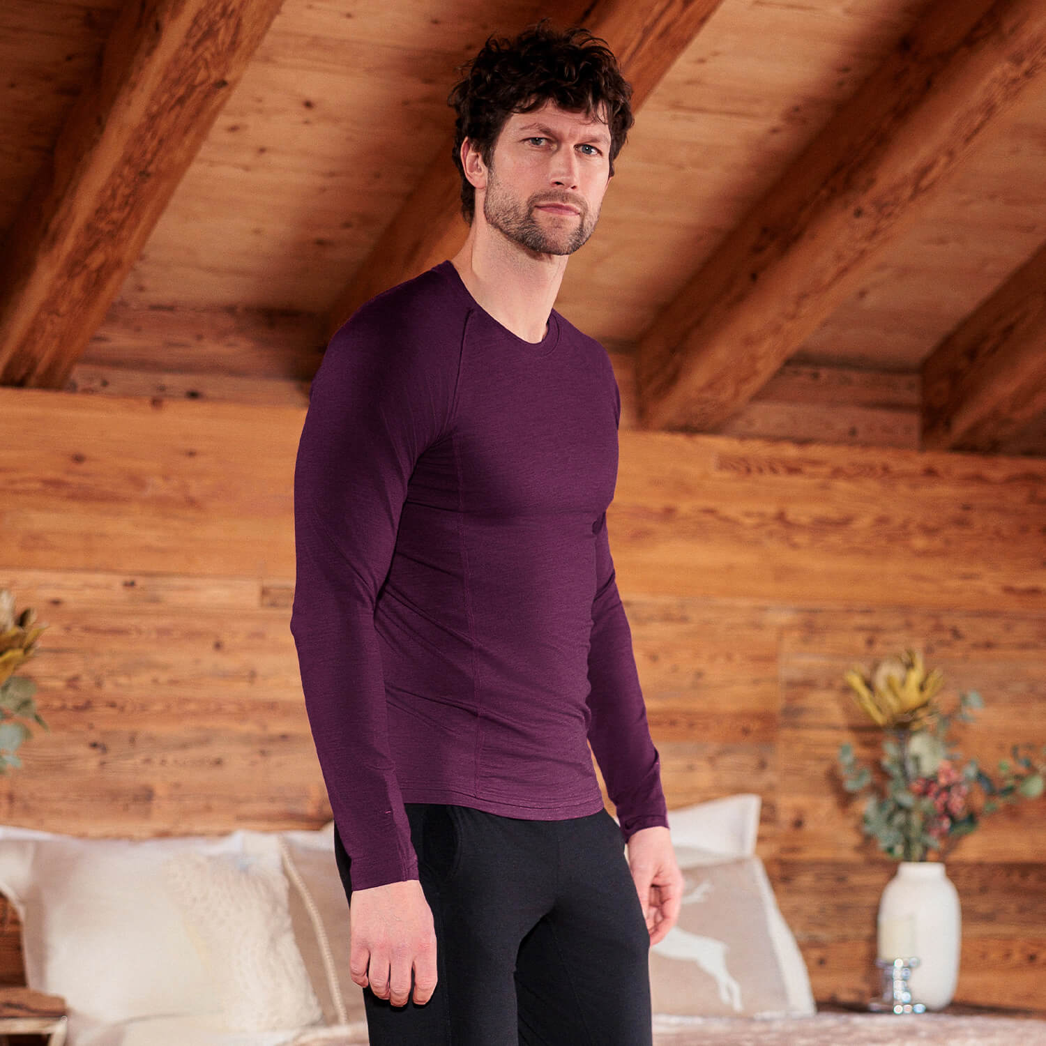 Thermal pajamas mens || VELVET BERRY