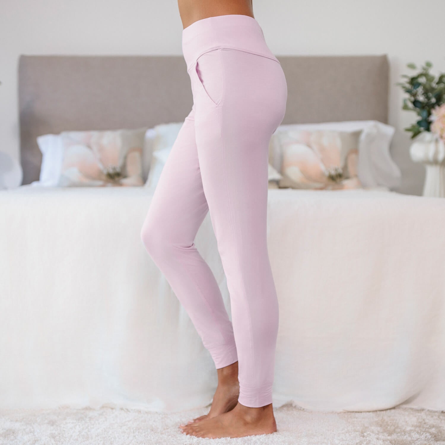 Sleep pants women || Pink blush