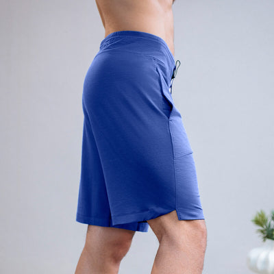 Muscle recovery sleep shorts men || Azure blue