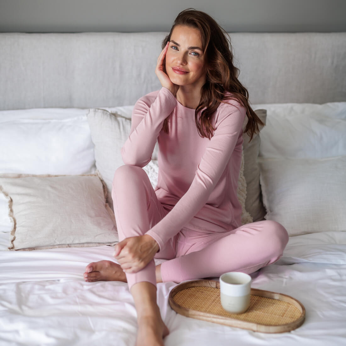 temperature regulating pajama pants || Rose