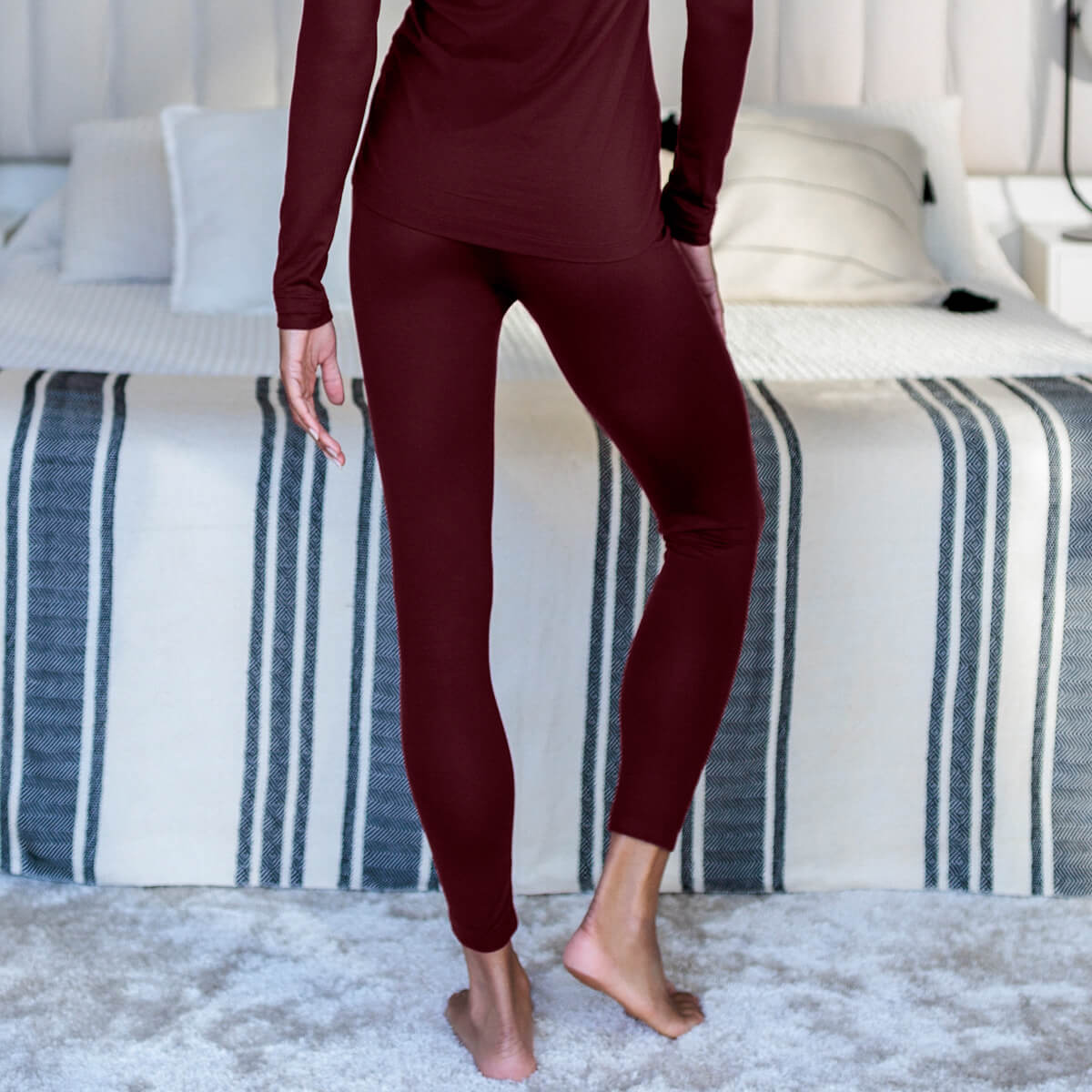 Performance sleepwear for women || burgundy