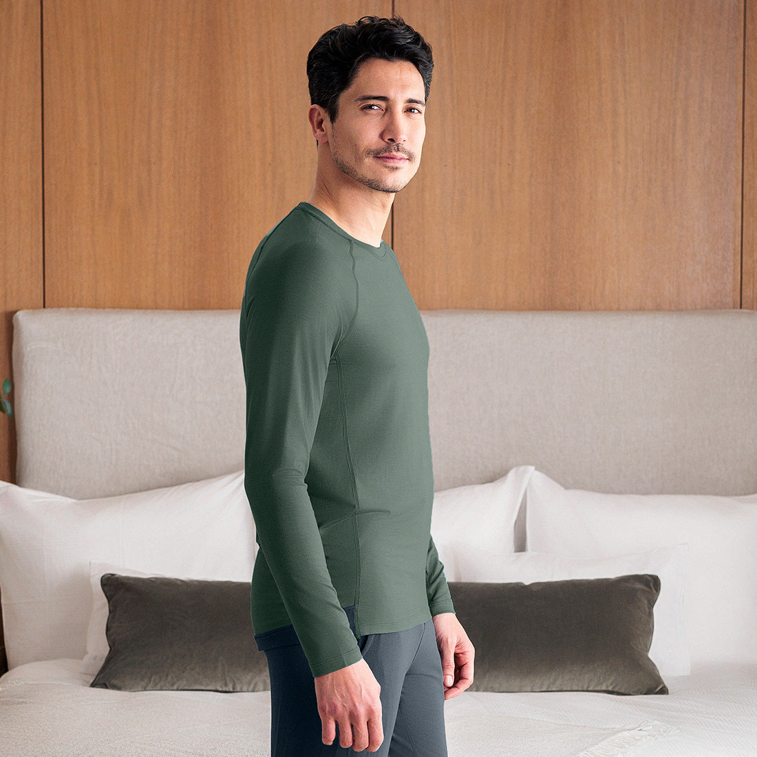 Balance lange mouwen shirt heren  Balsam green
