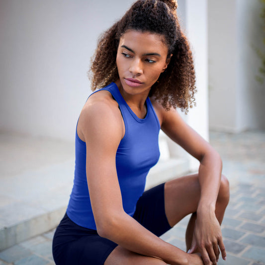 Recovery sleep tank top || Azure blue