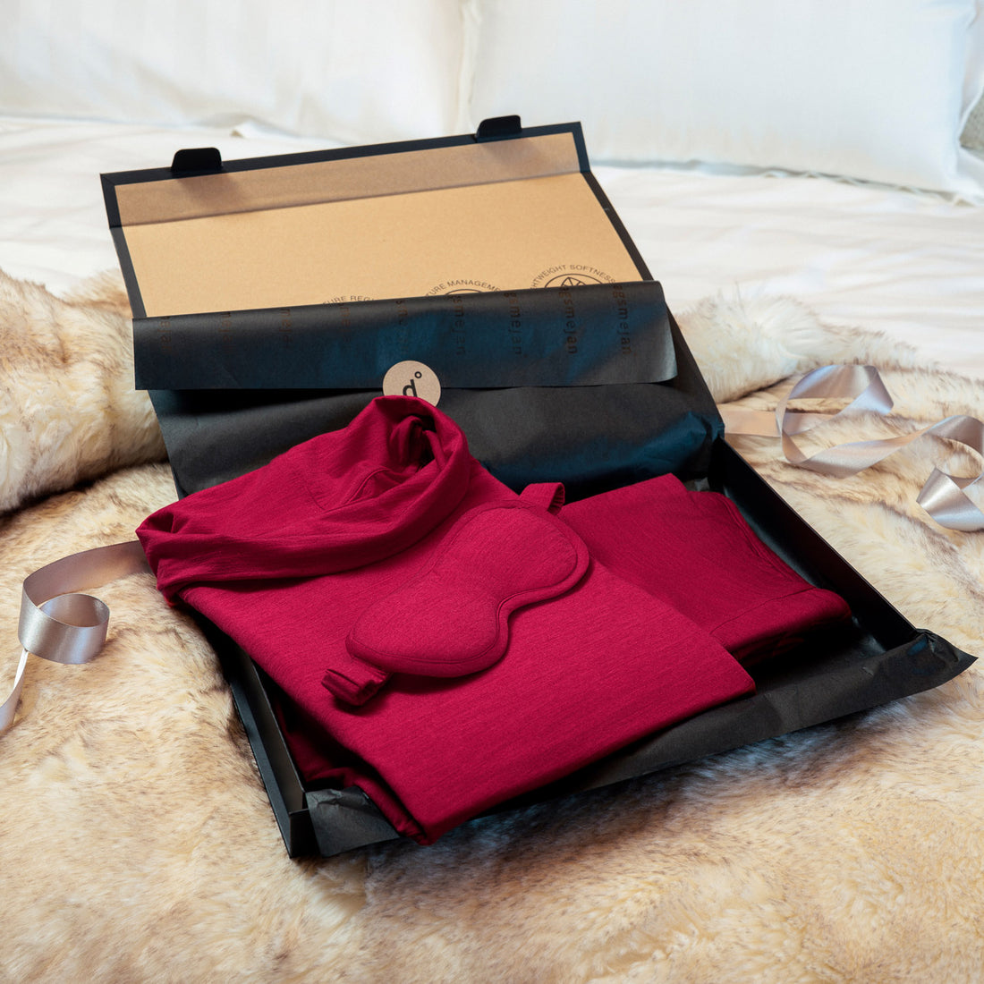 Gift set pajamas women || Winter Cherry
