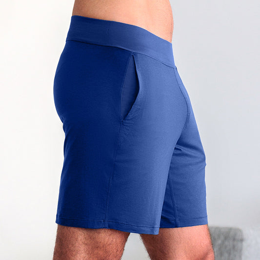 Cooling pajamas mens shorts || Azure blue