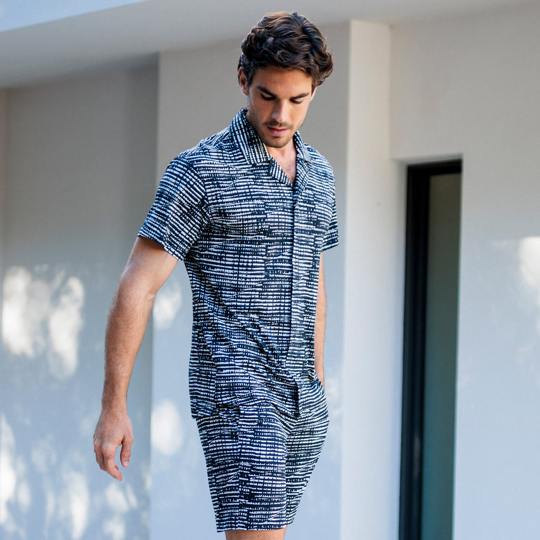 Klassieke pyjamatop heren | Mountain torrent