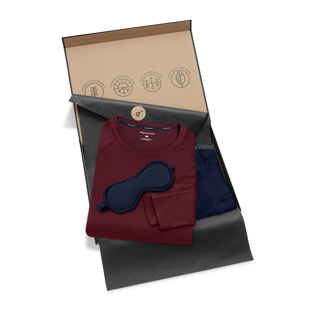 Sleep set men || Deep burgundy