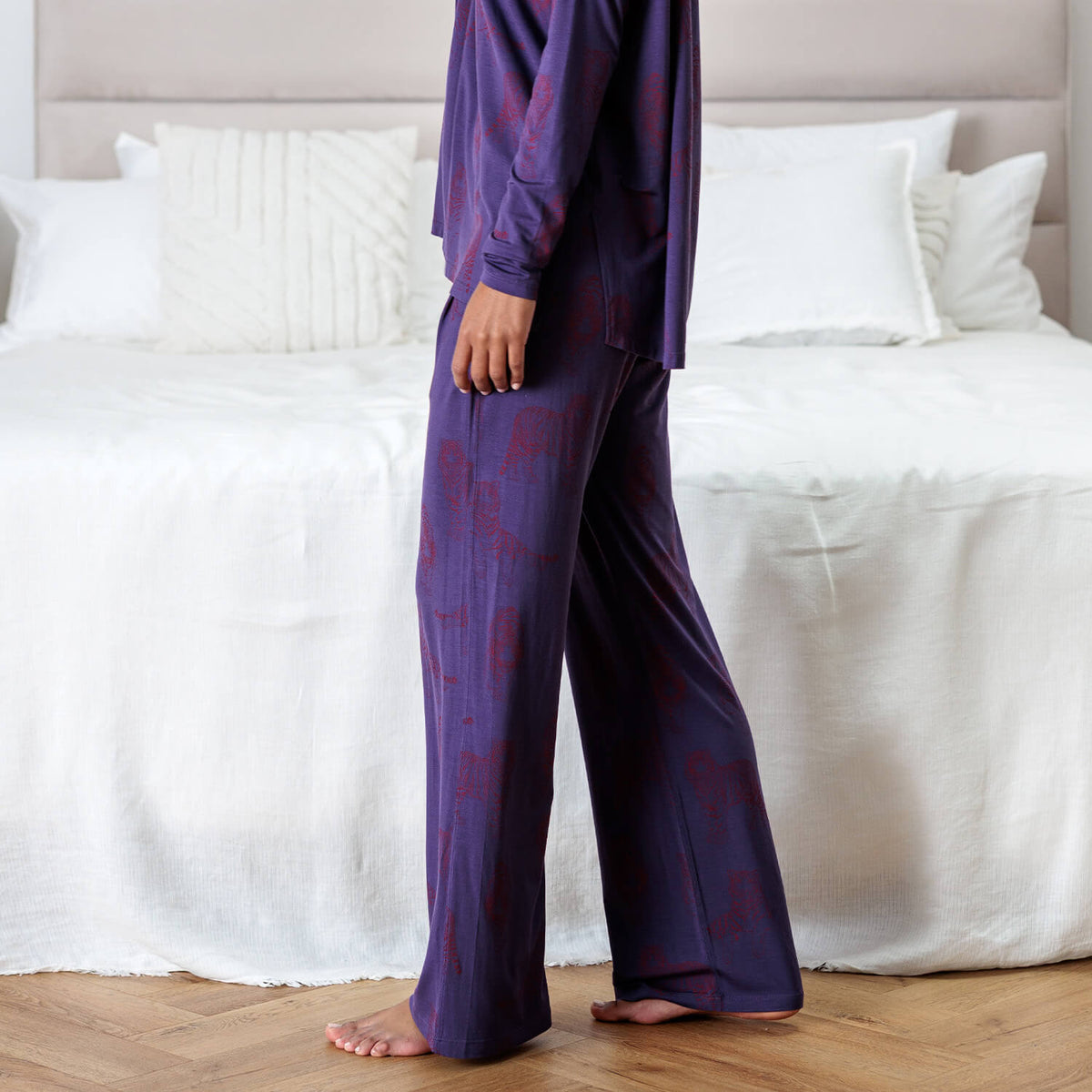 Wide leg sleep pants women || Ruby Tiger