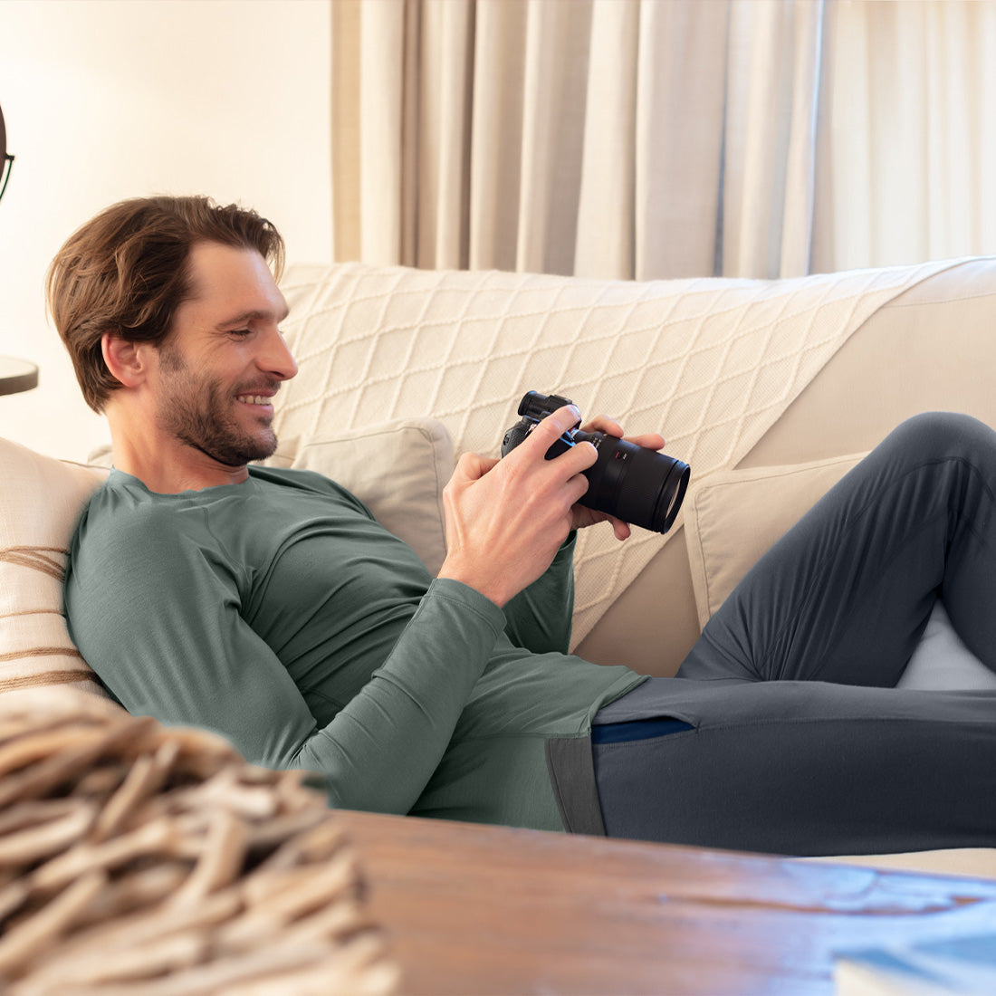 Balance lange mouwen shirt heren  Balsam green