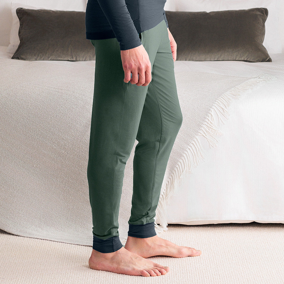 Pajama pants full || Balsam green