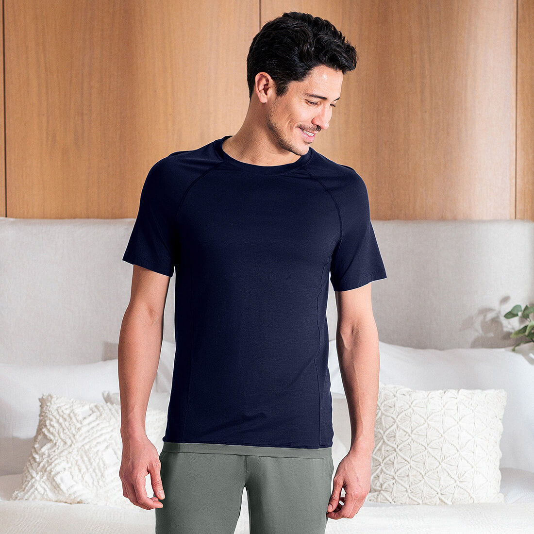 Cooling pajamas mens || Navy blue