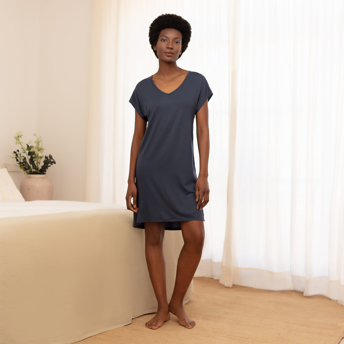 Cooling nightgown women || Cool grey