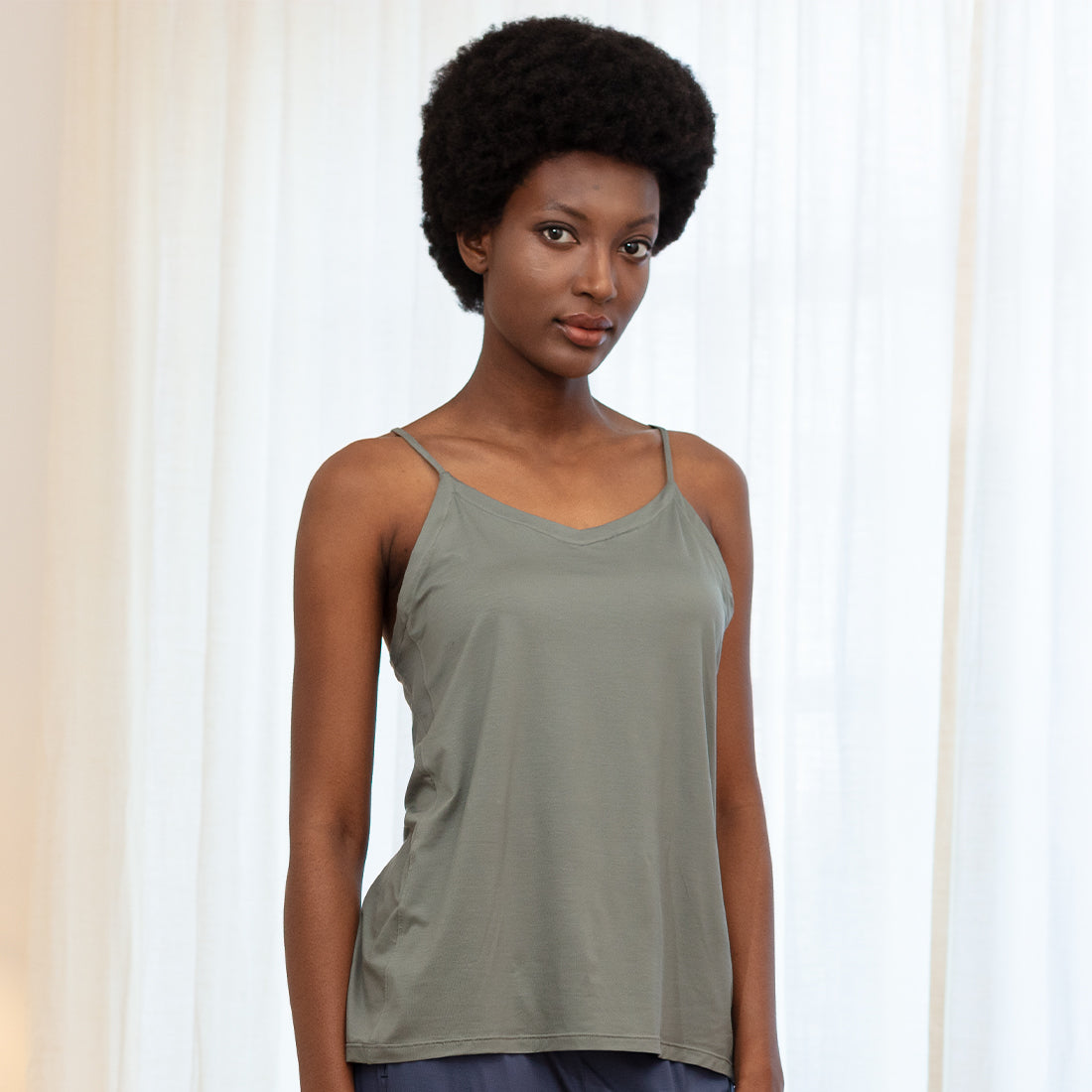 Cooling pajama slip top || Sage