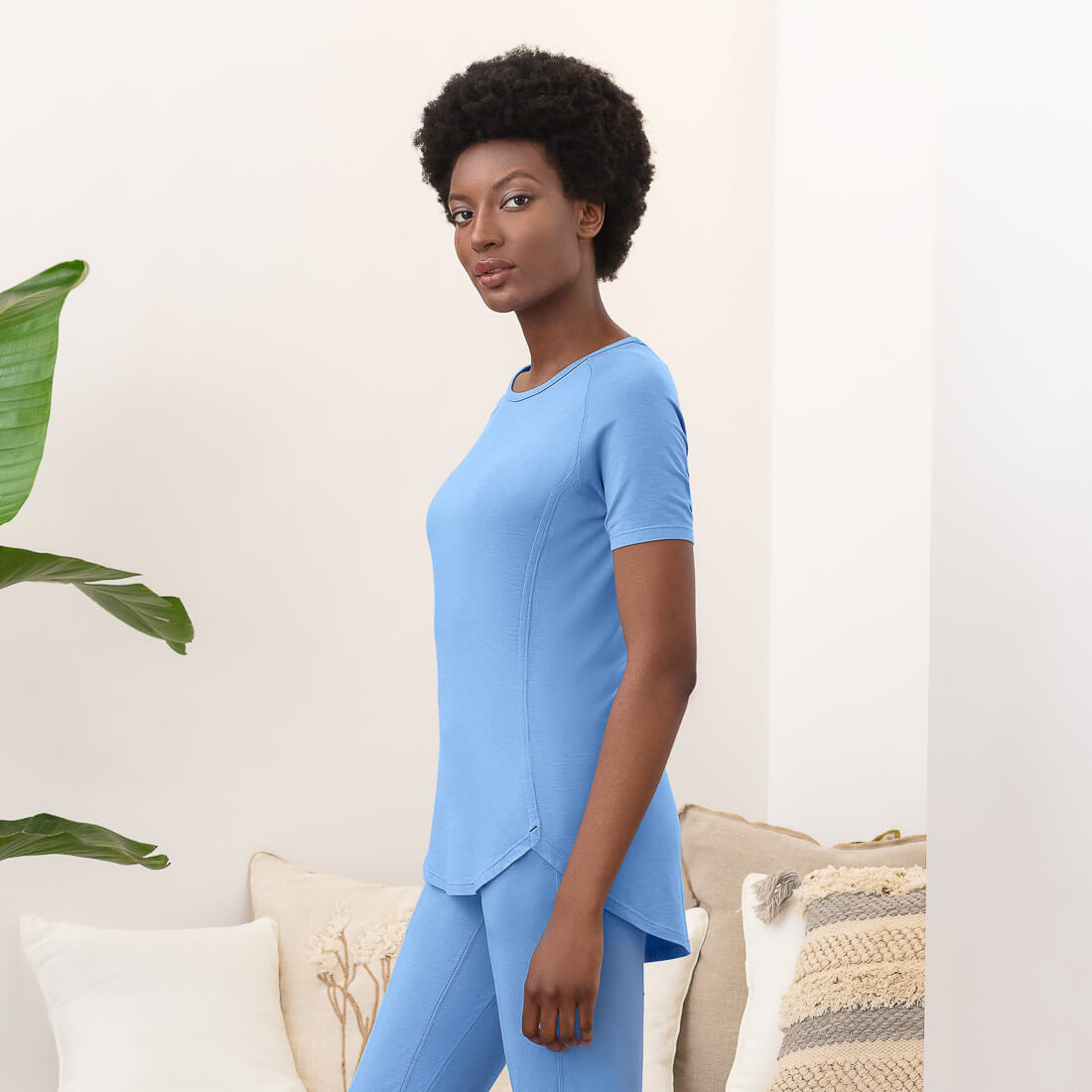 Sleep t-shirt women || Serene blue