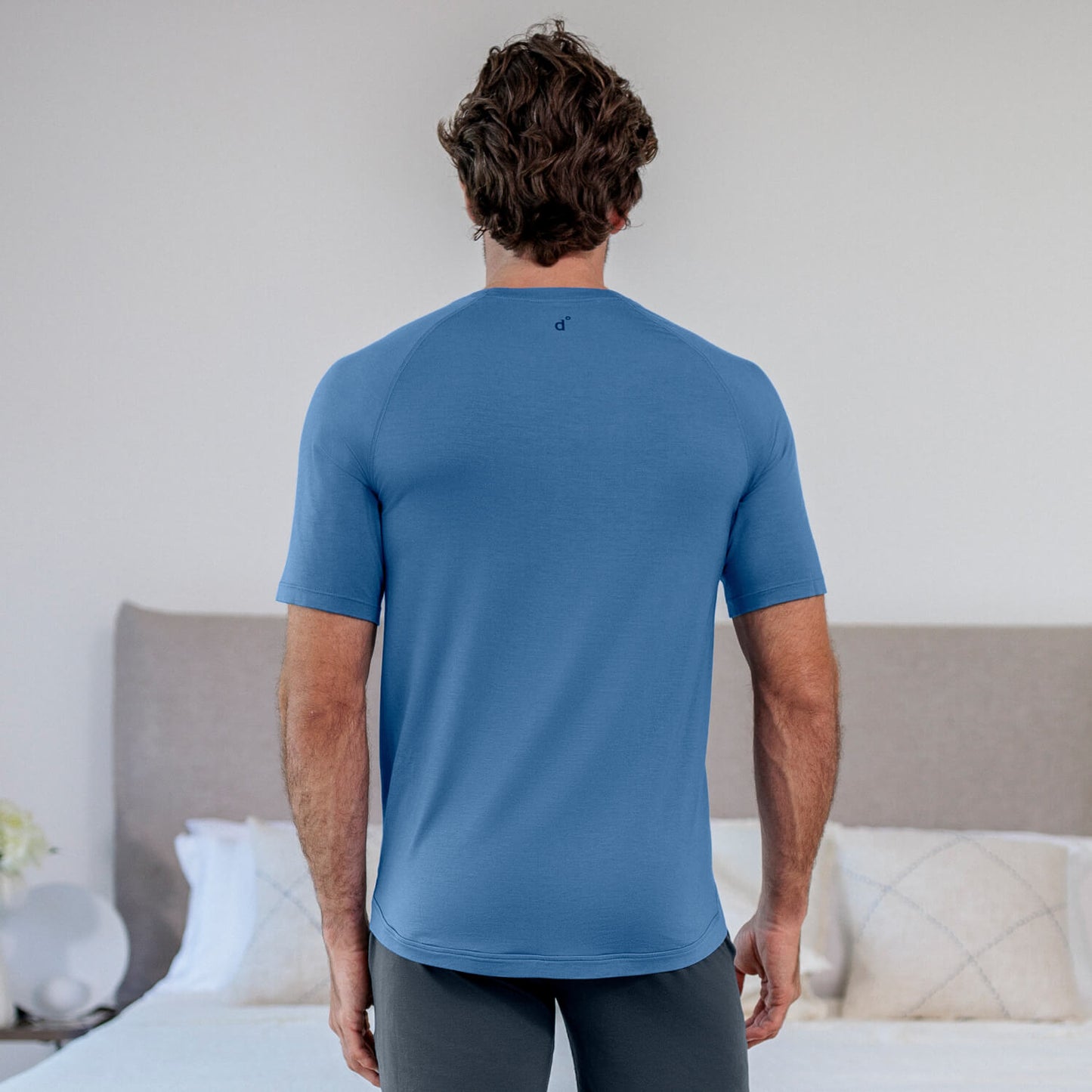 V-neck t-shirt men || Sky blue