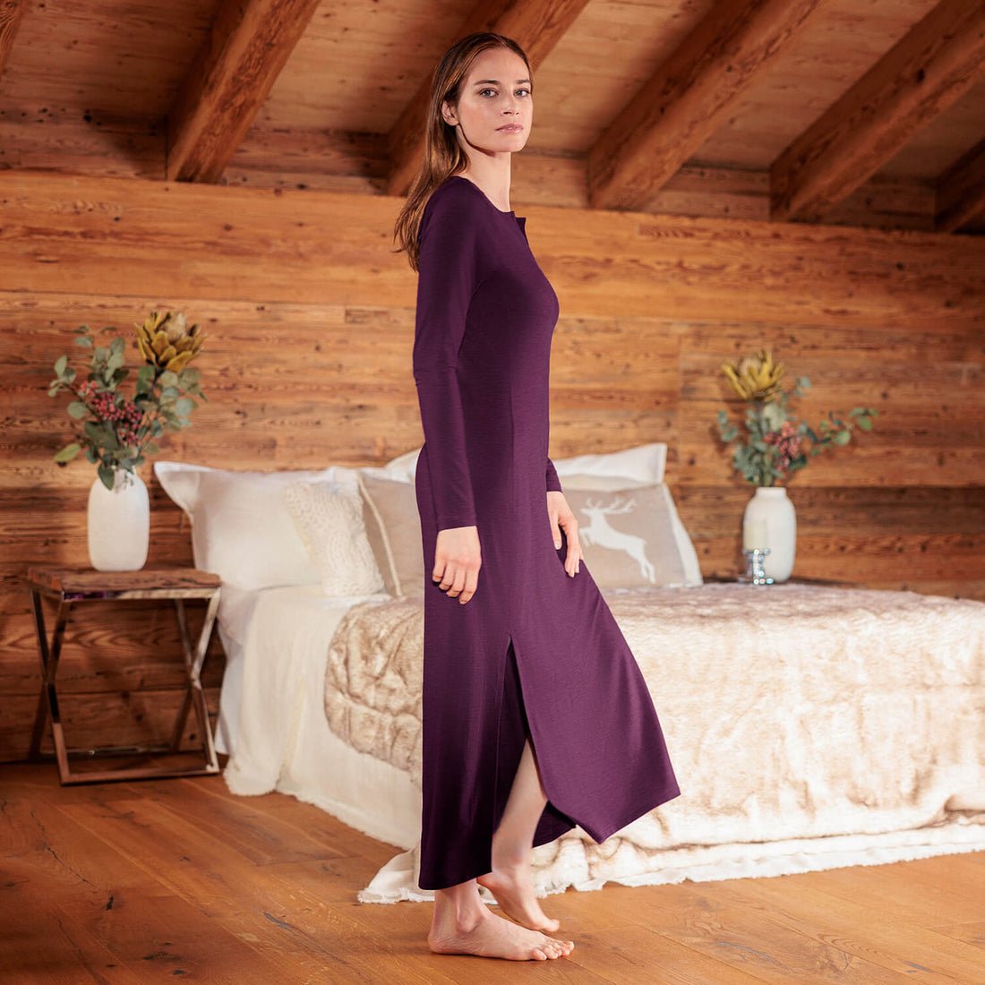 Merino Nightgown || VELVET BERRY