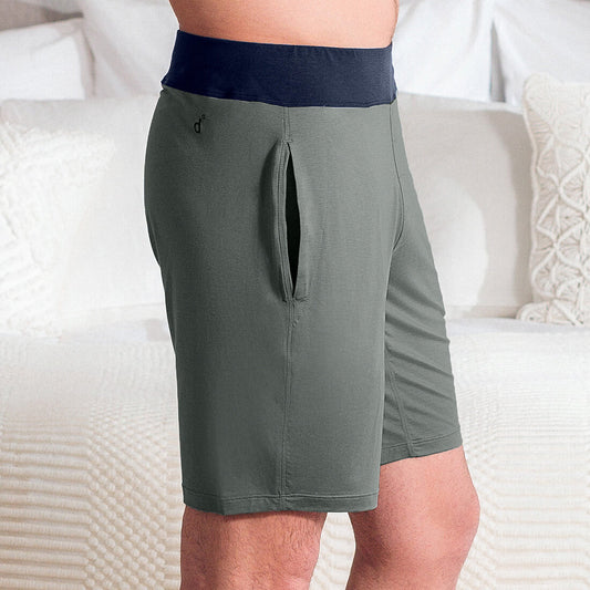 Cooling pajamas mens shorts || Sage