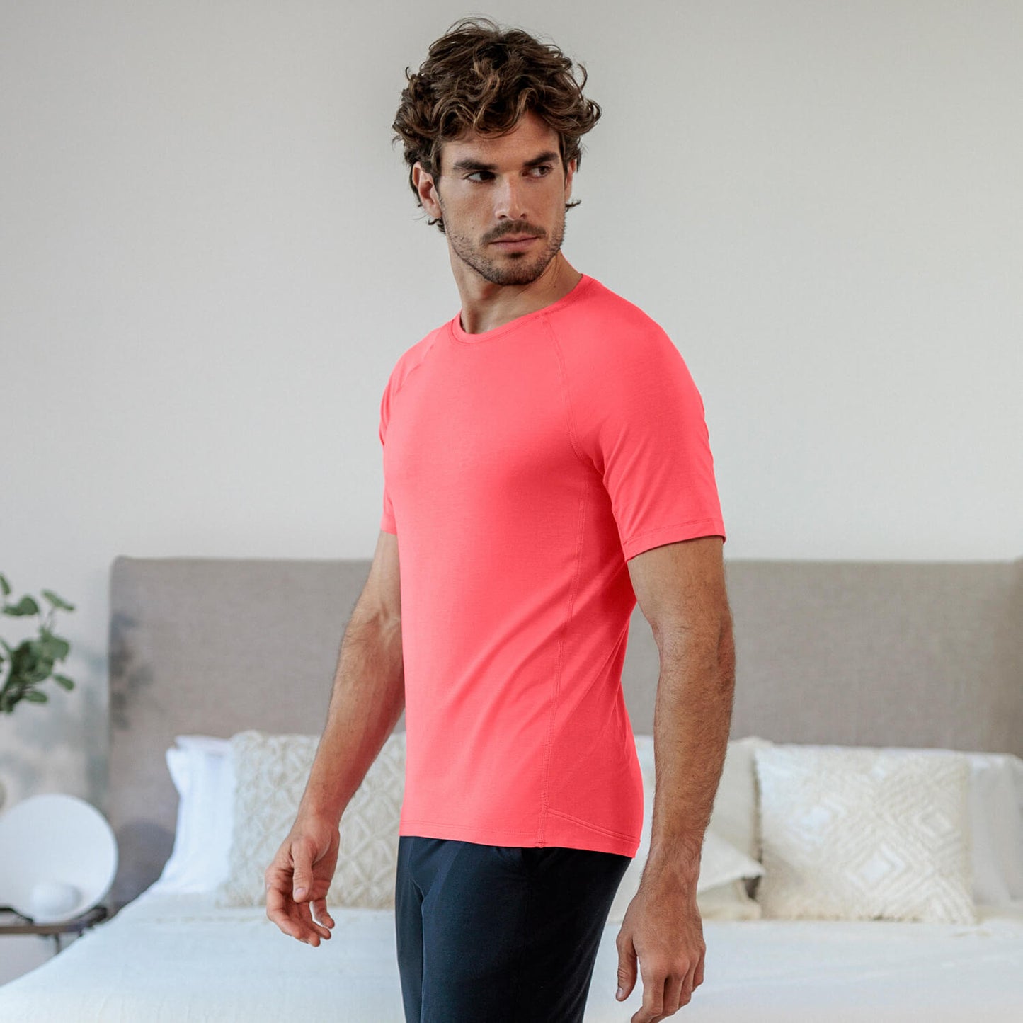 Sleep t-shirt men || Coral blaze