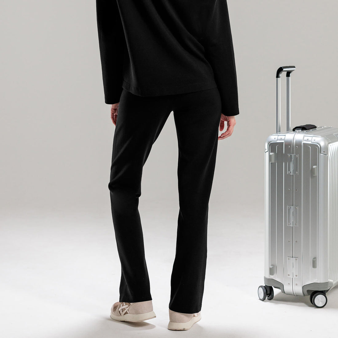 Comfortable travel pants women || Black