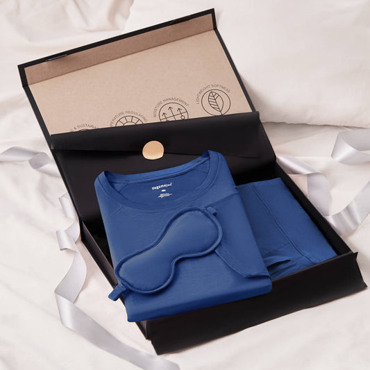 Gift set pajamas men || Azure blue