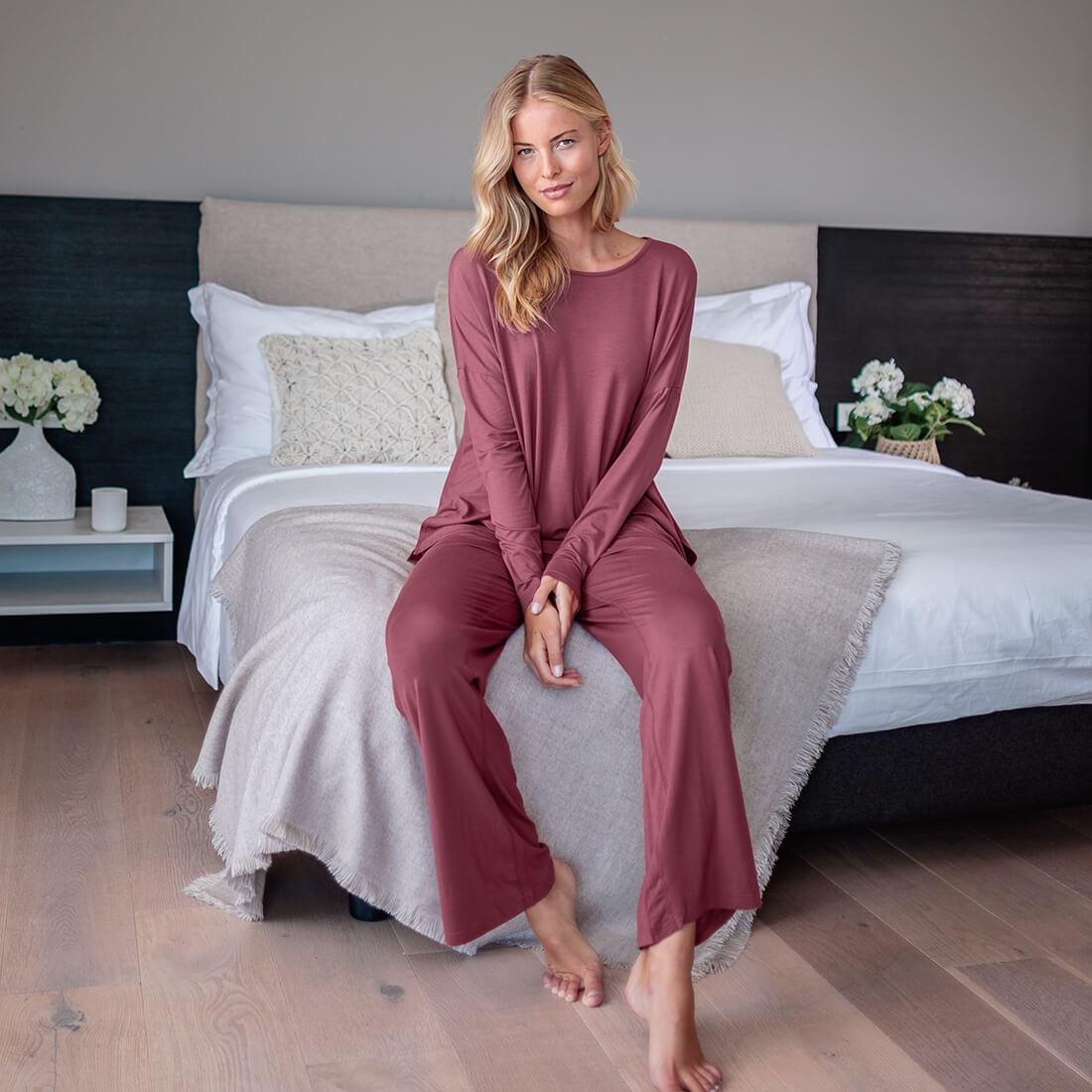 Pyjamabroek Maroon