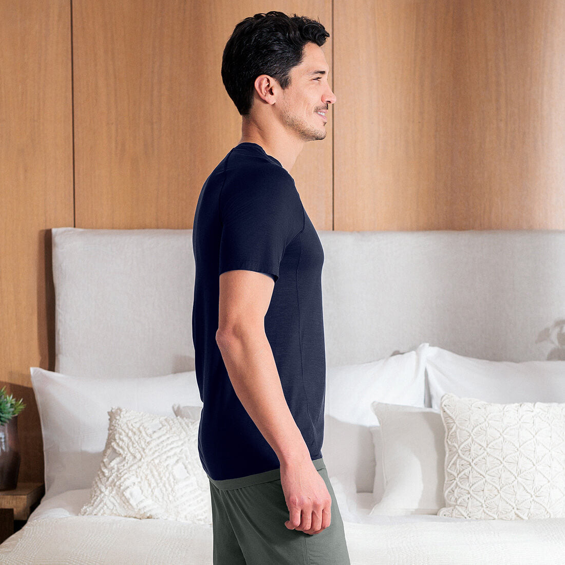 Cooling pajamas mens || Navy blue